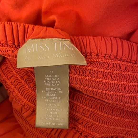 Miss Tina Vibrant Tangerine Jumpsuit, Size‎ 6 - Picture 2 of 5